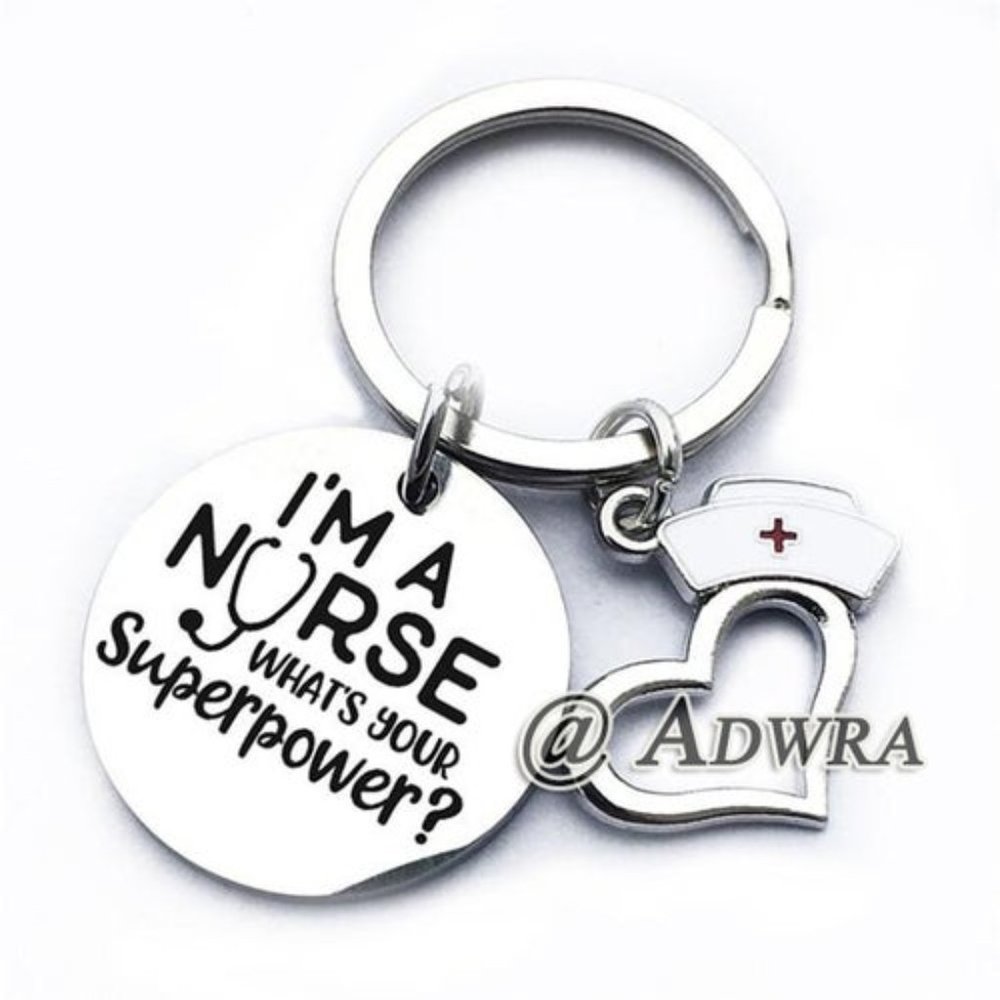 I Am A Nurse Key Chain, Nurse Gift Key Chain